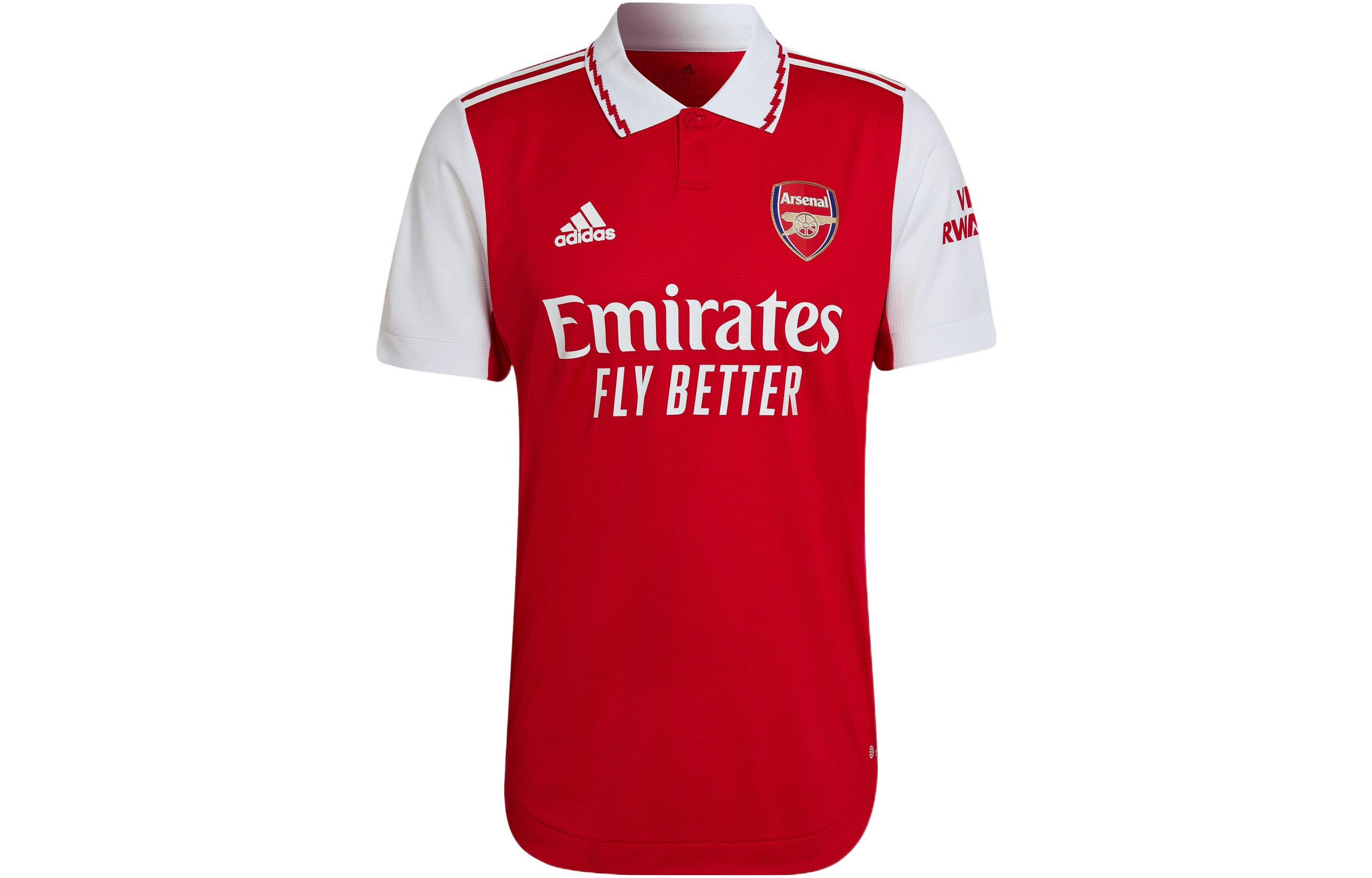 adidas Arsenal Player Version Red Soccer Jersey  Short Sleeve Logo Tee. H35904