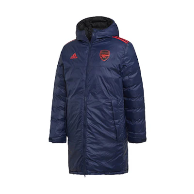 adidas Arsenal SSP L Hooded Winter Coat Deep Blue Mid-Length EH5627