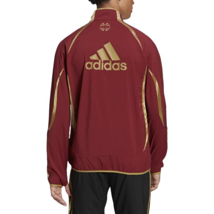 adidas Arsenal Striped Logo Print Zip-Up Track Jacket Men’s Dark Red HA2718 圖 4