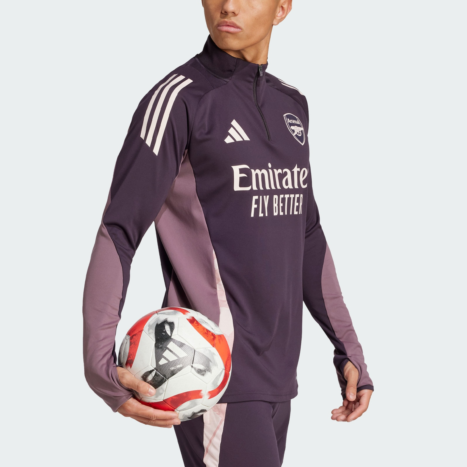 Purchase アディダス アーセナル Tiro 24 AEROREADY トレーニングトップ ハーフジップ パープル JF2924
