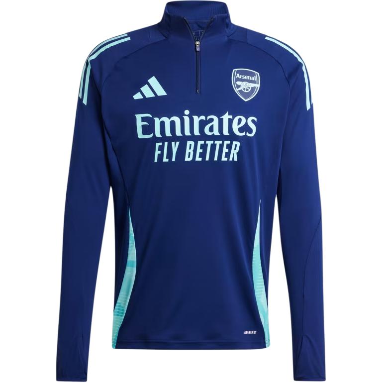adidas Arsenal TIRO 24 Slim-Fit Training Quarter-Zip Top Navy Blue IT2207
