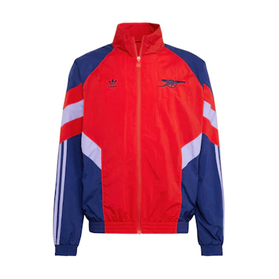 adidas Arsenal Track Top Retro Striped Jacket Men’s Light Red/Navy Blue IS6503