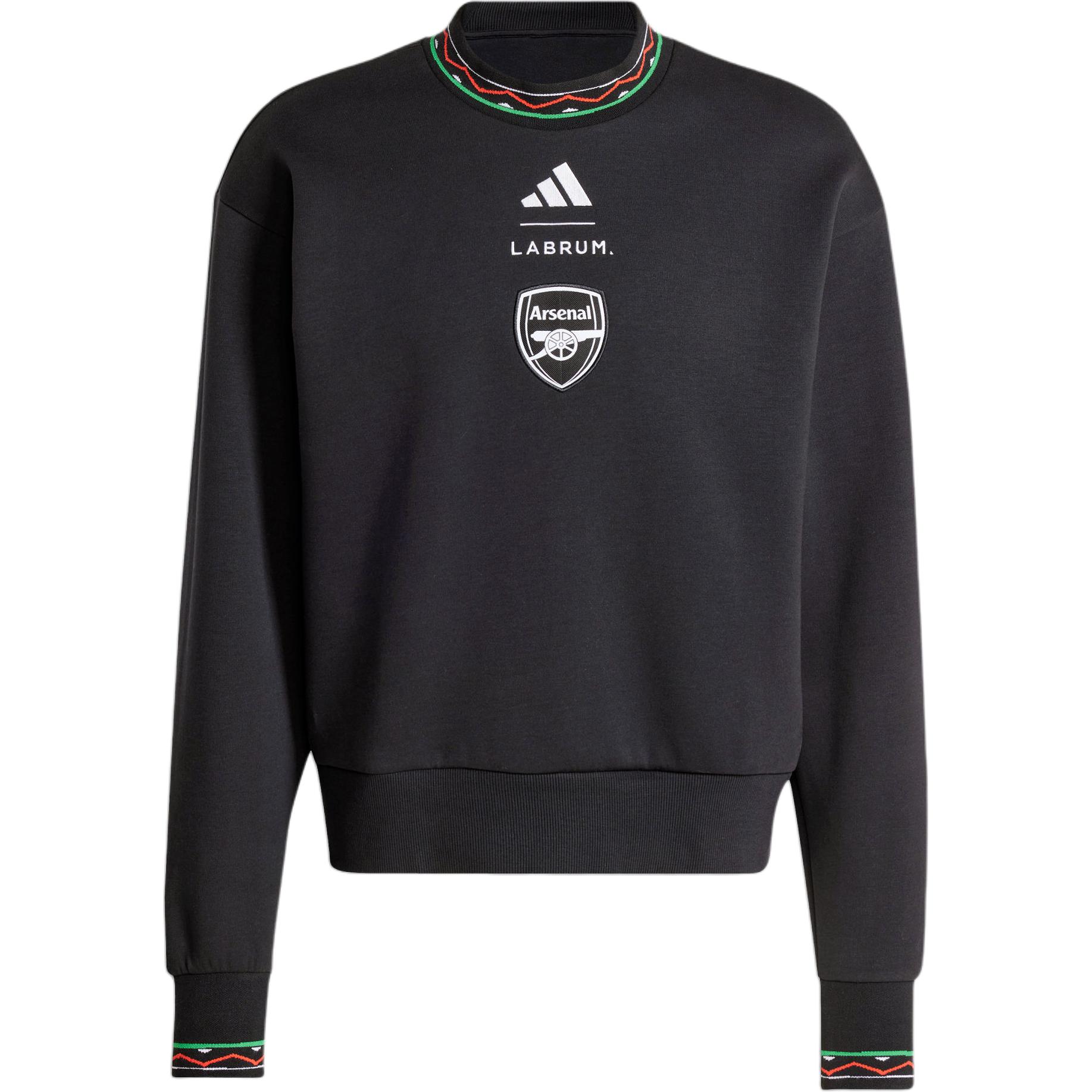 adidas Arsenal x LABRUM Crew Sweatshirt Black Casual Sports Pullover IT3917