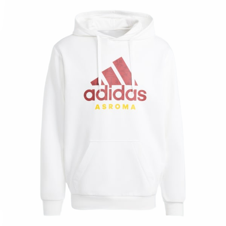 adidas AS ROMA DNA Hoodie White Casual Long Sleeve with Logo Design IT9633