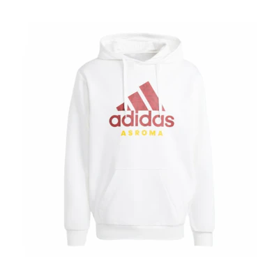 adidas AS ROMA DNA Hoodie White Casual Long Sleeve with Logo Design IT9633