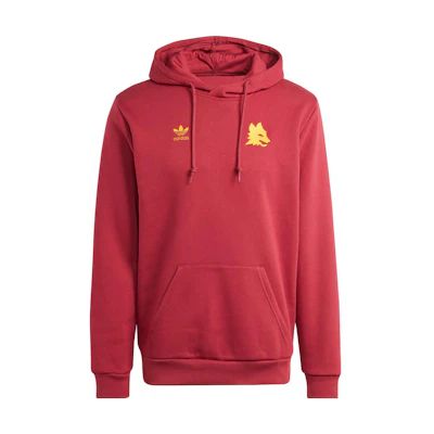 adidas AS Roma Essentials Trefoil Hoodie Red Long Sleeve Sweatshirt IT9634