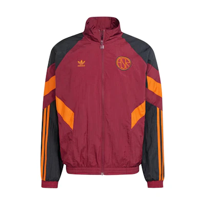 adidas AS Roma FW24 Retro Track Top Jacket Red/Black Loose Fit IM7453