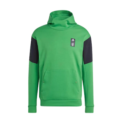adidas Austin FC Travel Hoodie Logo Patchwork Green Long Sleeve Pullover HU0091