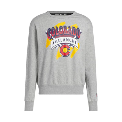 adidas Avalanche Vintage Crew Sweatshirt Grey Graphic Long Sleeve Top HN6384