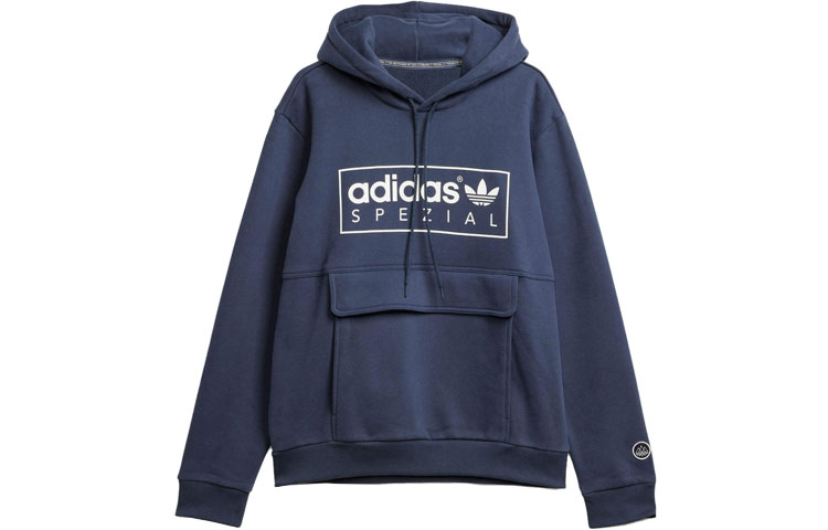 adidas Banktop Letter Logo Hoodie Long Sleeve - Navy Blue IN6755
