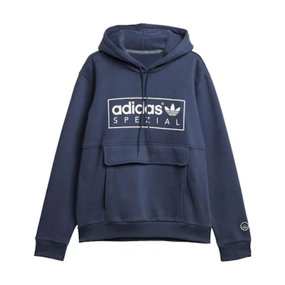 adidas Banktop Letter Logo Hoodie Long Sleeve - Navy Blue IN6755