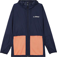 adidas Bao Pack Navy Mesh Pocket Contrast Hooded Jacket Outdoor Wear GN7600 adidas Bao Pack Navy Mesh Pocket Contrast Hooded Jacket Outdoor Wear GN7600