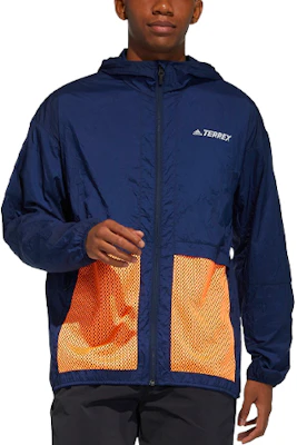 阿迪达斯Bao Pack海军蓝网袋拼接连帽夹克户外服饰 GN7600 Order 阿迪达斯Bao Pack海军蓝网袋拼接连帽夹克户外服饰 GN7600