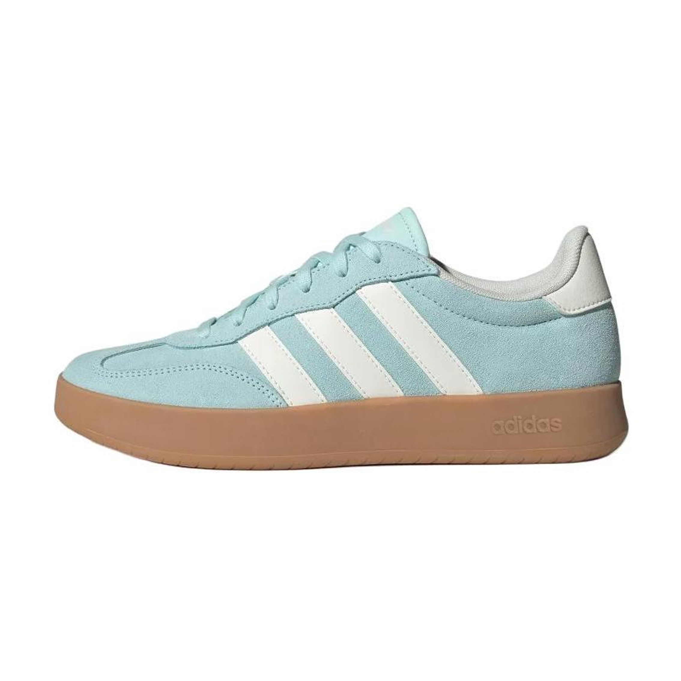 (Women) adidas BARREDA Casual Trainer Shoes Green White Low-top Sneakers JQ4238