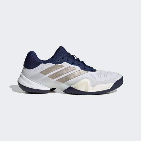 adidas Barricade 14 Tennis Shoes Cloud White/Cyber Metallic/Dark Blue JR1743