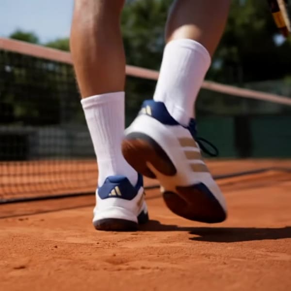 Order Zapatillas de Tenis adidas Barricade 14 Blanco/Cyber Metálico/Azul Oscuro JR1743