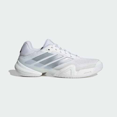 adidas Barricade 14 Tennis Shoes Cloud White/Tech Grey Metallic/Maroon KK4377