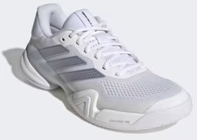 Shop adidas Barricade 14 網球鞋 白灰/銀灰/酒紅 配色 KK4377