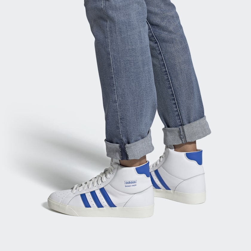 Sizing adidas originals Basket Profi 中筒 男款 運動鞋 白藍
