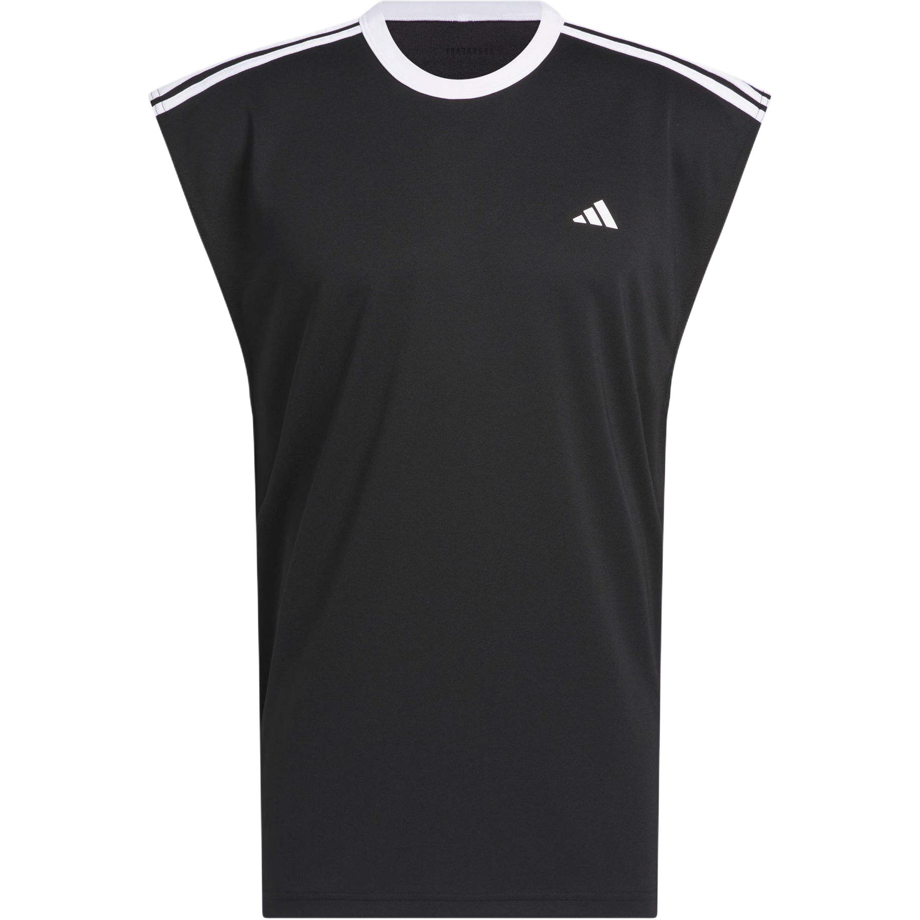 adidas Basketball All-World Triple Stripe Sleeveless Tank Top - Black IW6672