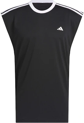 adidas Basketball All-World Triple Stripe Sleeveless Tank Top - Black IW6672 Buy adidas Basketball All-World Triple Stripe Sleeveless Tank Top - Black IW6672