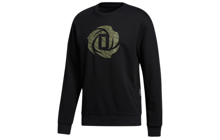 adidas Basketball Crewneck Pullover Sweatshirt Black GP6115