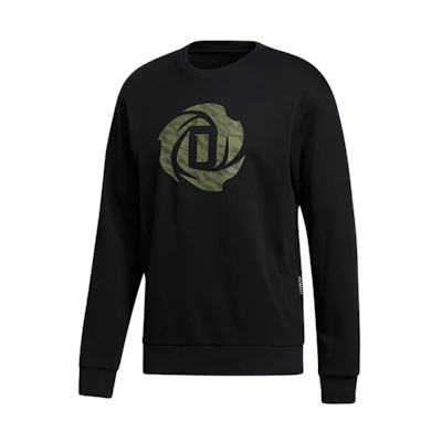 adidas Basketball Crewneck Pullover Sweatshirt Black GP6115