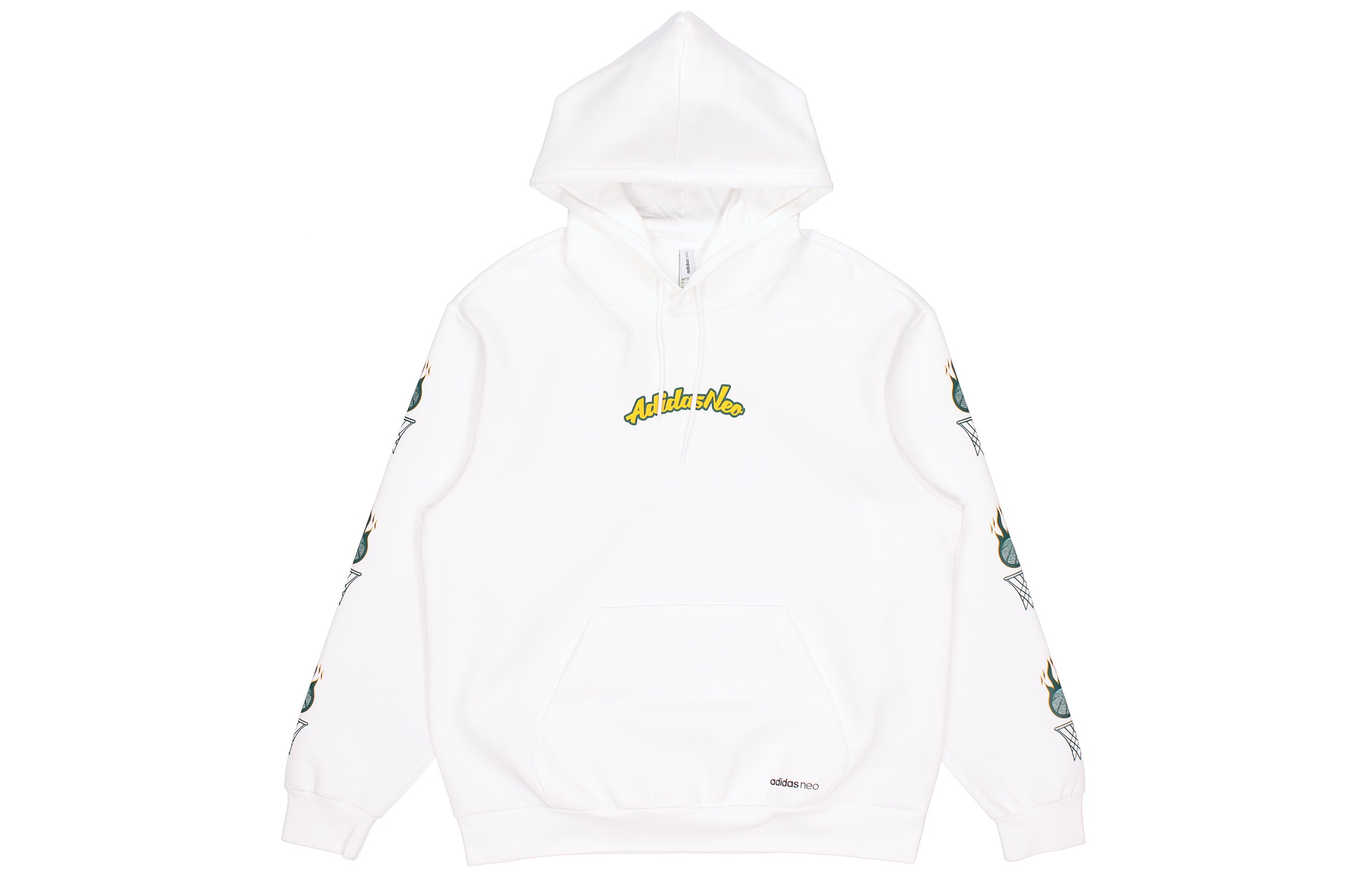 adidas Basketball Graphic Loose Fit Hoodie White GT0251