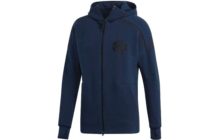 adidas Basketball Hoodie Jacket Men’s Collegiate Navy Blue DY3235