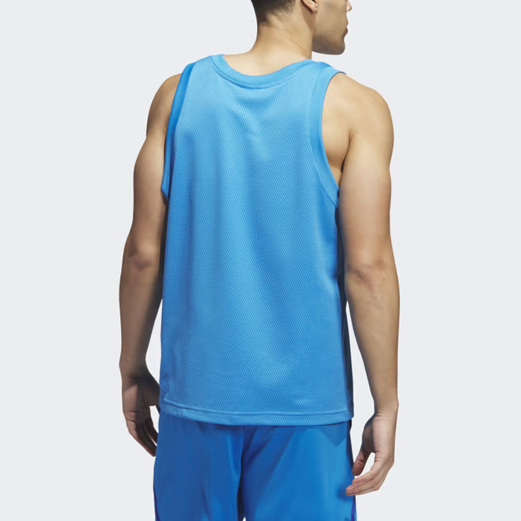Shop adidas 籃球傳奇藍色背心 運動標誌訓練背心。 IL2265