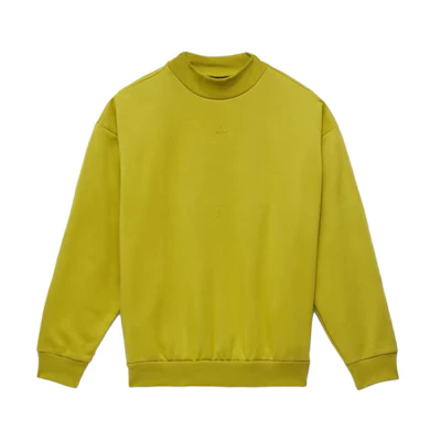 adidas Basketball Olive Green Logo Embroidered Crewneck Sweatshirt Unisex IN4245