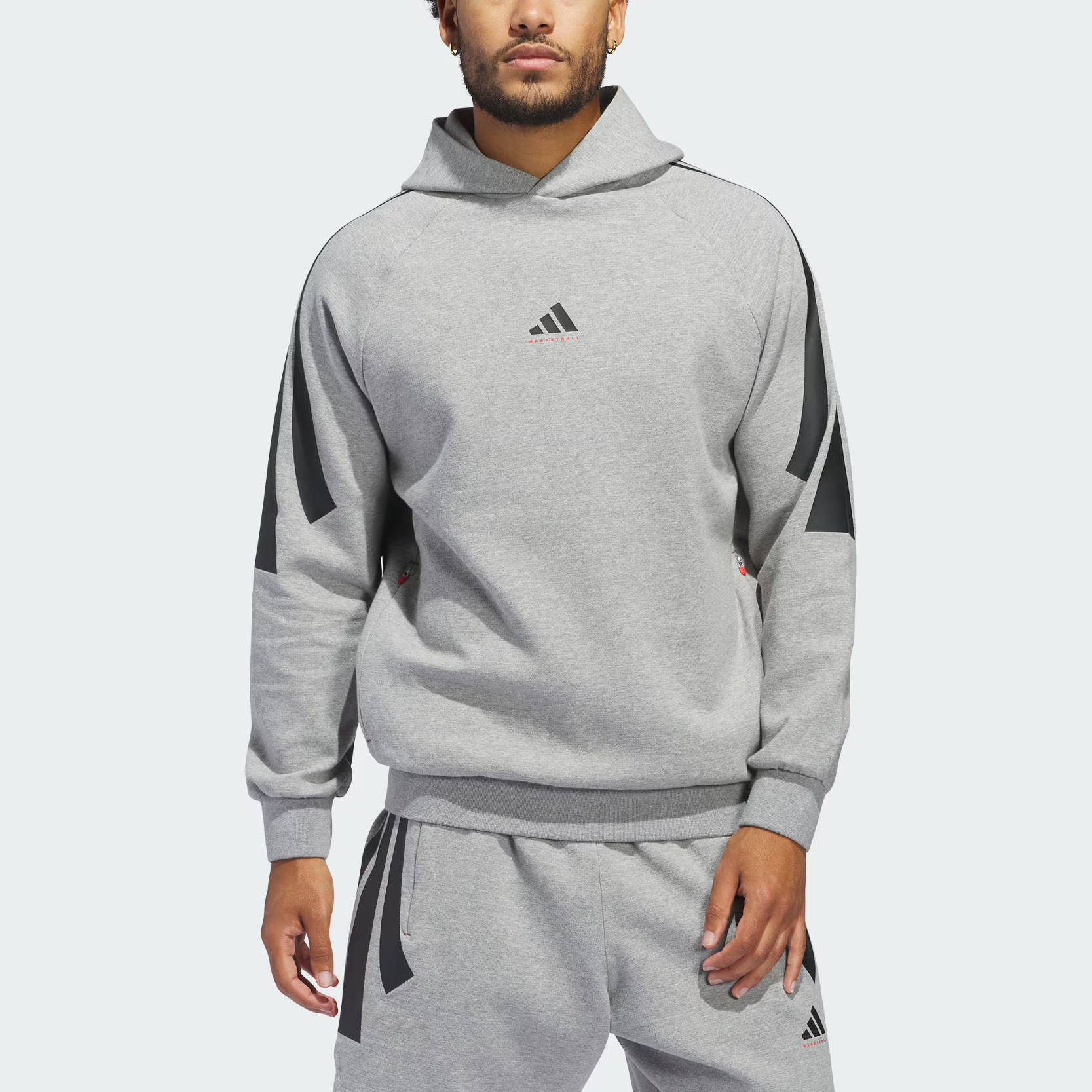 adidas Basketball Spacer Hoodie 2025 Collection Chapter 01 Unisex Grey Hoodie JD7466 圖 4