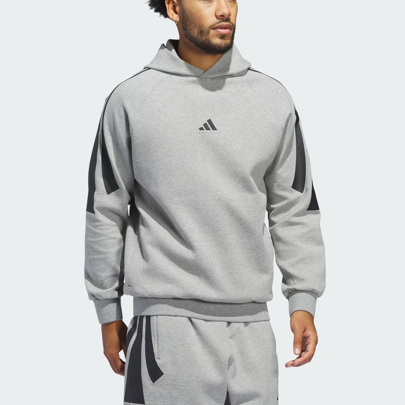 adidas Basketball Spacer Hoodie 2025 Collection Chapter 01 Unisex Grey Hoodie JD7466 圖 5