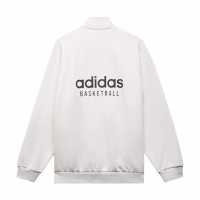 adidas Basketball White Logo Print Jacket Unisex Casual Sportswear HN9271