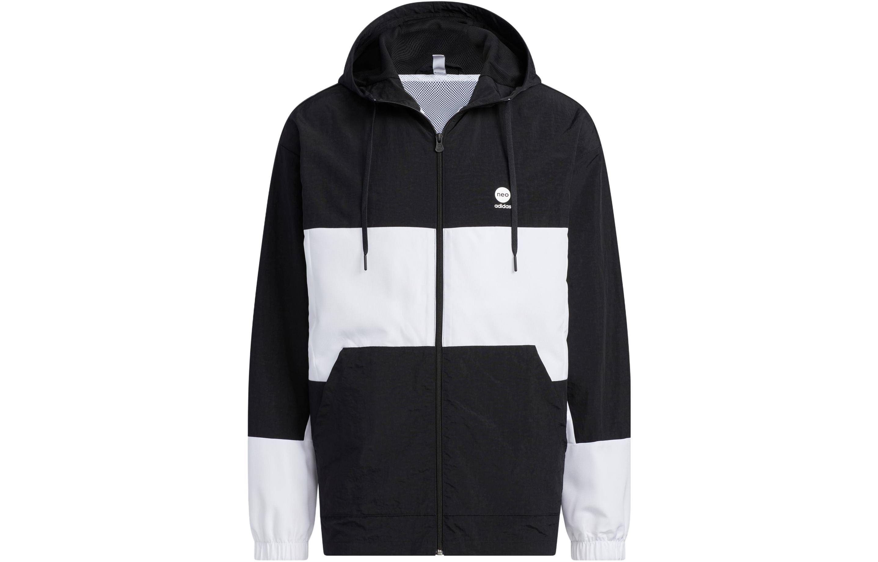 adidas Basketball Windbreaker Colorblock Jacket Black IA6790