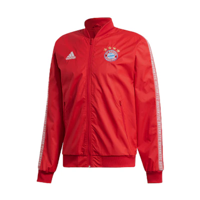 adidas Bayern Munich 19/20 Logo Training Jacket Red Long Sleeve DX9218