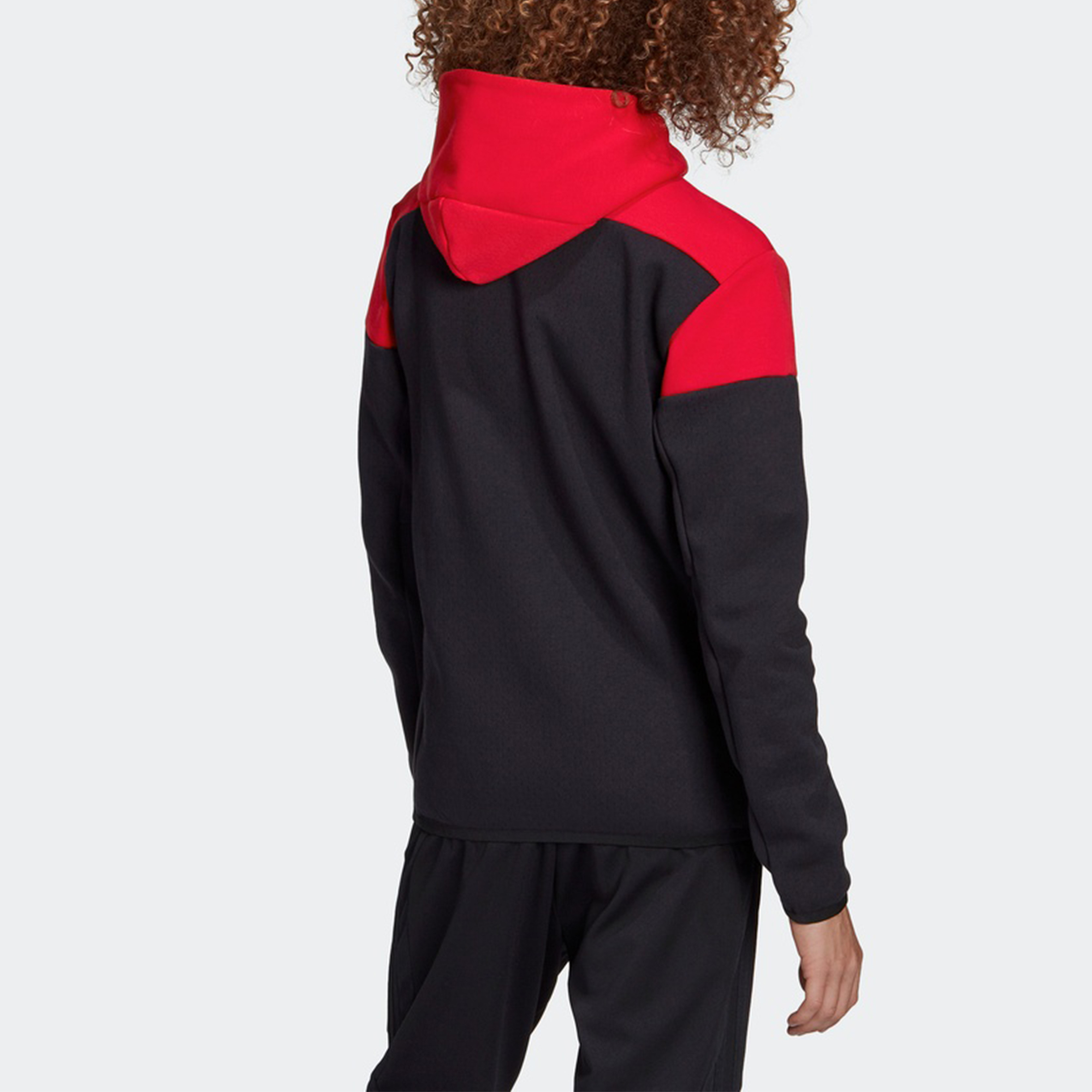 adidas Bayern Munich 20/21 Season Football Hoodie Jacket Black Red Men’s GN5916 圖 5