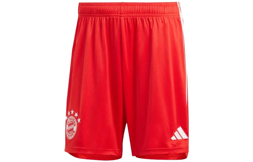 adidas Bayern Munich 23/24 Logo Print Soccer Pants Red/White IJ7444