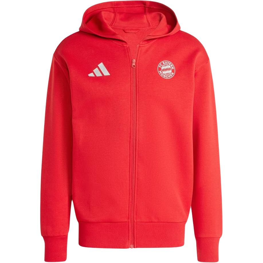 adidas Bayern Munich Full-Zip Hoodie Jacket Red IT4121