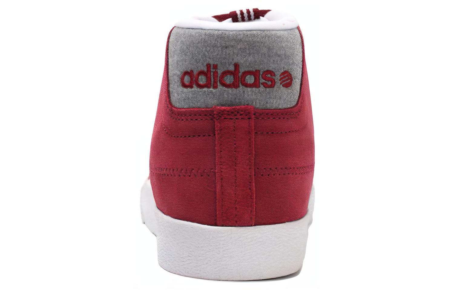 Shop adidas 百搭休閒 輕鬆舒適 減震耐磨防滑 中幫 板鞋 男款 紅色