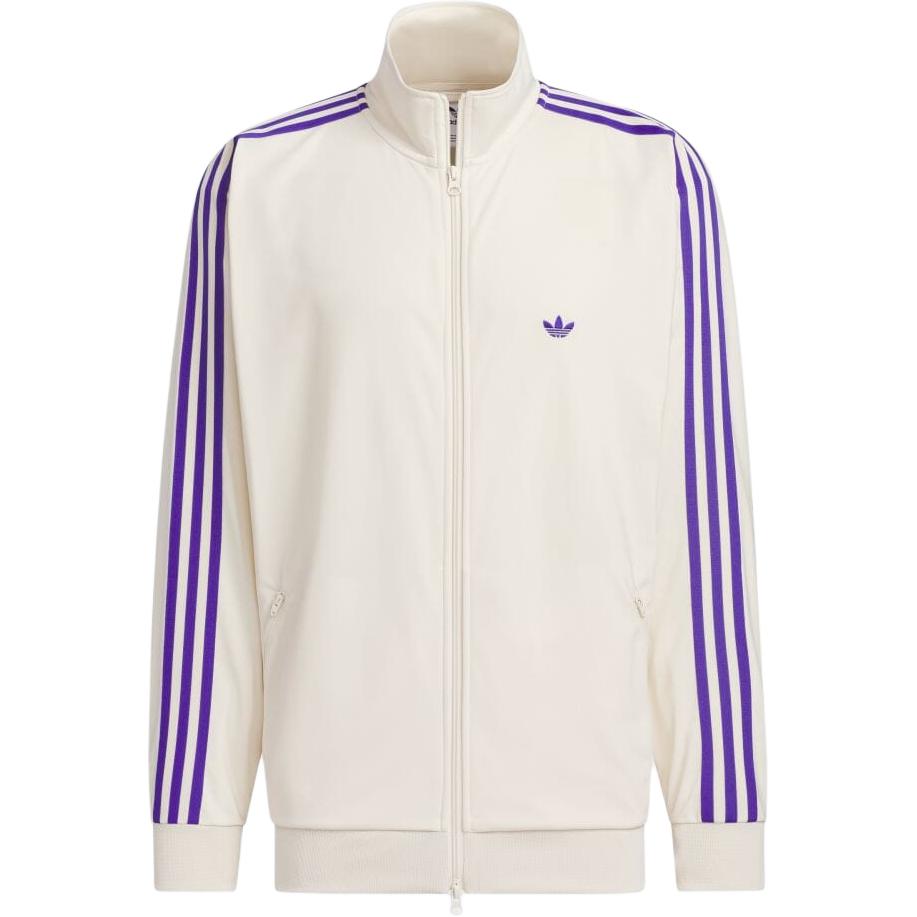 adidas Beckenbauer Track Suit AW24 Unisex Retro Zip Jacket - White/Ink Blue JD5269