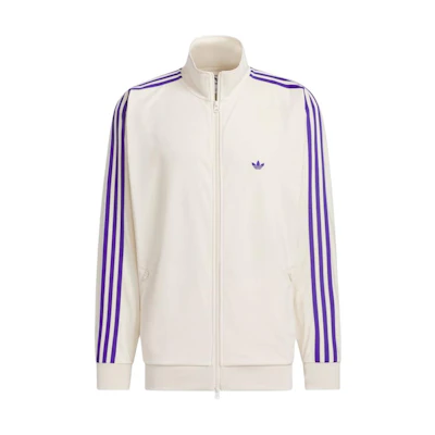 adidas Beckenbauer Track Suit AW24 Unisex Retro Zip Jacket - White/Ink Blue JD5269