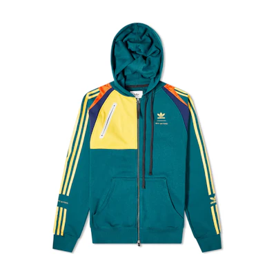 adidas BED JW FORD Green Colorblock Zip Hoodie Jacket FS3760