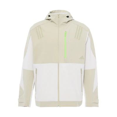 adidas Beige Colorblock Zipper Pocket Hooded Jacket H39270
