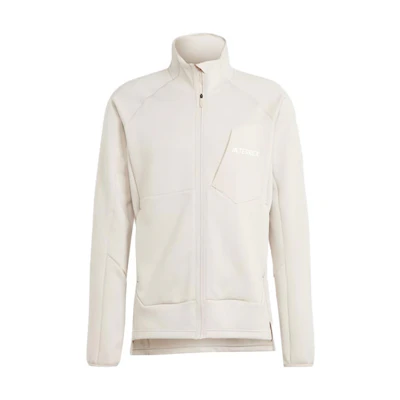 adidas Beige Logo Stand Collar Long-Sleeve Jacket IB1837-JAPAN