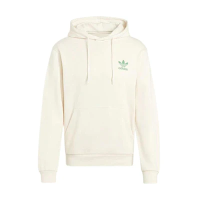 adidas Beige Oversized Logo Print Pullover Hoodie IR9309
