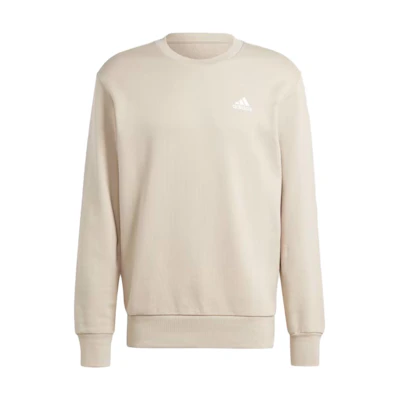 adidas Beige Pullover Long Sleeve Sweatshirt with Letter Print IJ6106
