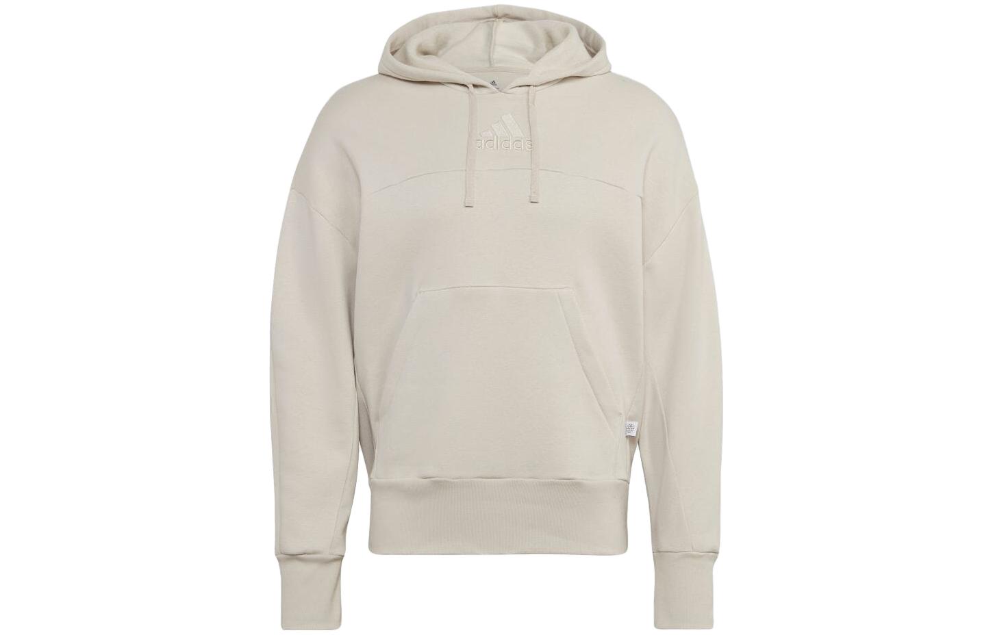adidas Beige Pullover Sweatshirt with Logo Applique (Japan Edition) HC5881-JAPAN