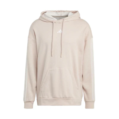 adidas Beige Striped Pullover Hoodie Long Sleeve HT7239