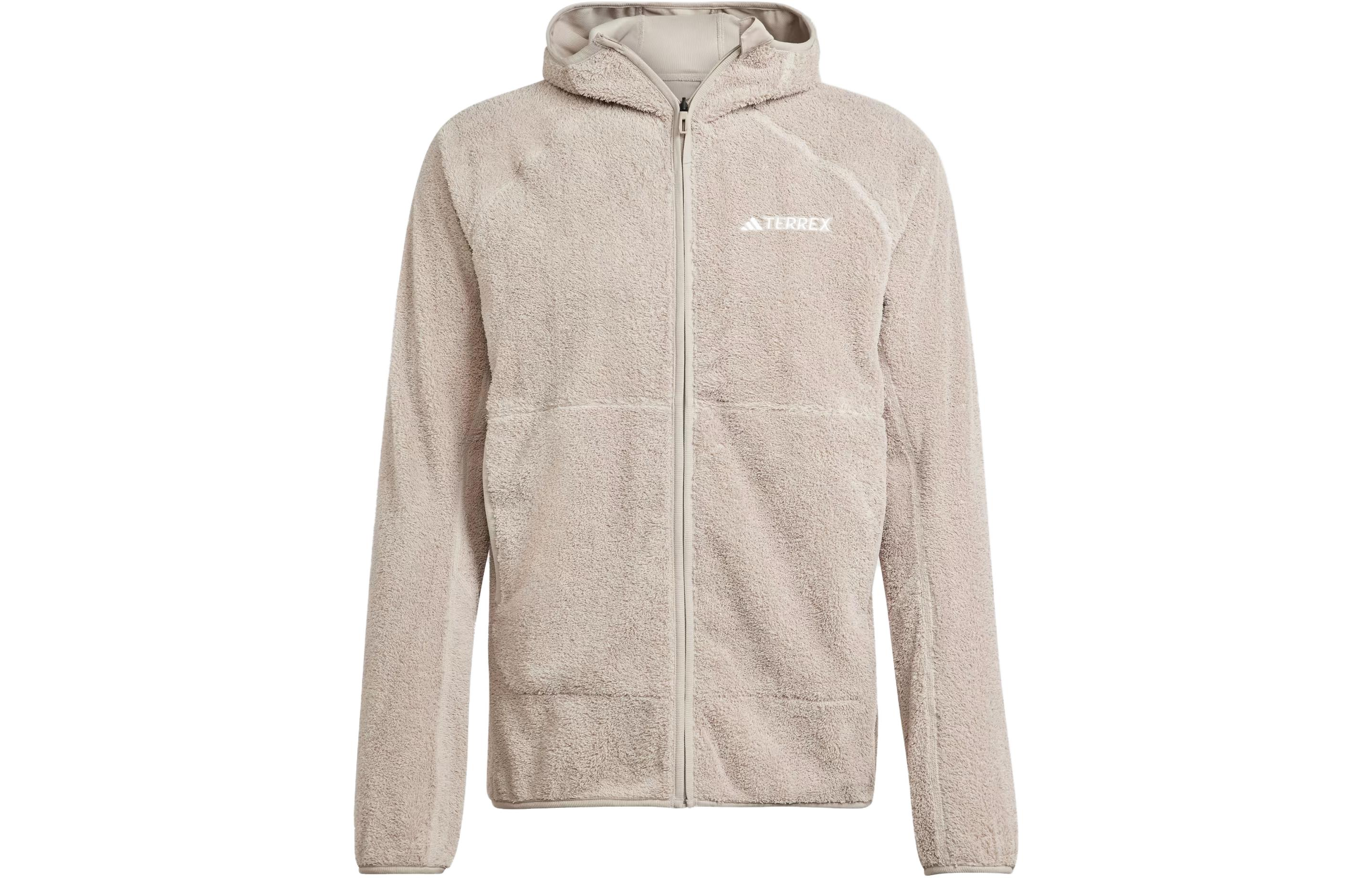 adidas Beige Zip-Up Hoodie Jacket with Logo Print (Japan Edition) IB1865-JAPAN